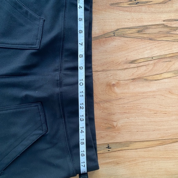 Anthropologie Maeve Womens Pants Black Slit Flared Ponte Stretch Size Large - Picture 5 of 12